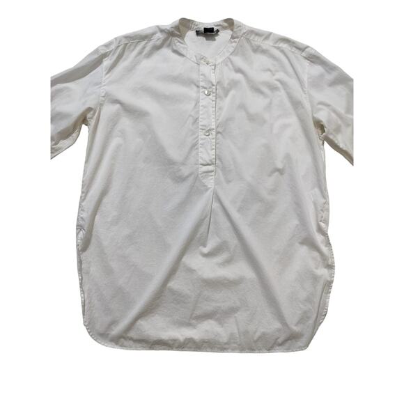 Vince womens white classic cotton blouse top long sleeve size 10 - Picture 4 of 15